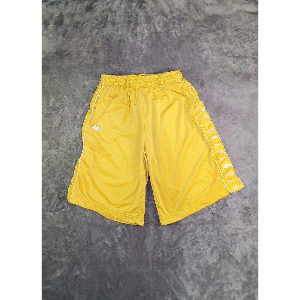 Kappa Shorts Bottoms Men's Sz L Yellow Athletic Active Gym Nylon Training C29-19